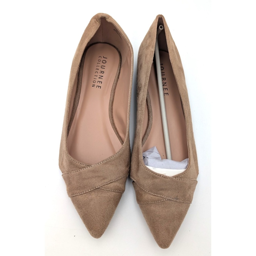 Journee Collection Womens' WINSLO Ballet Flats Business Casual size 11 brown